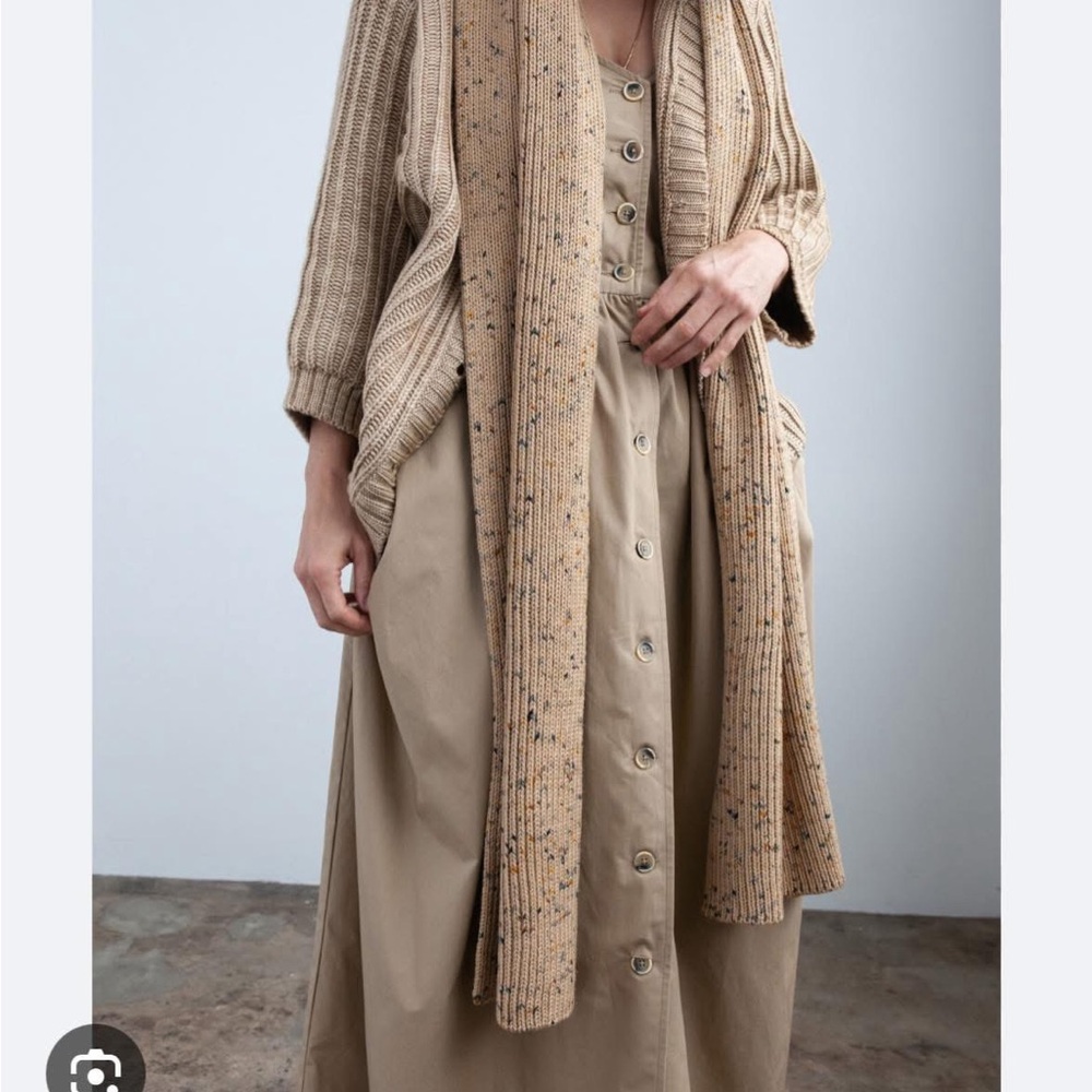 NWOT Misha and Puff Long Scarf in Camel Confetti, size OS
